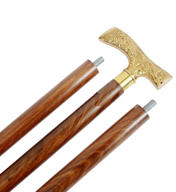 Ebony_Wood_Cane_With_Brass_Handle