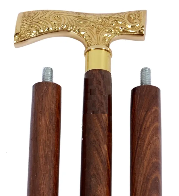 Ebony_Wood_Cane_With_Brass_Handle