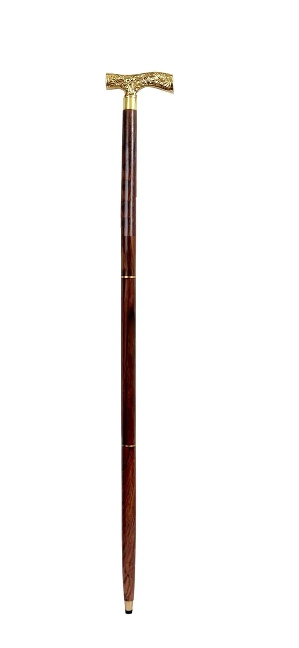 Ebony_Wood_Cane_With_Brass_Handle