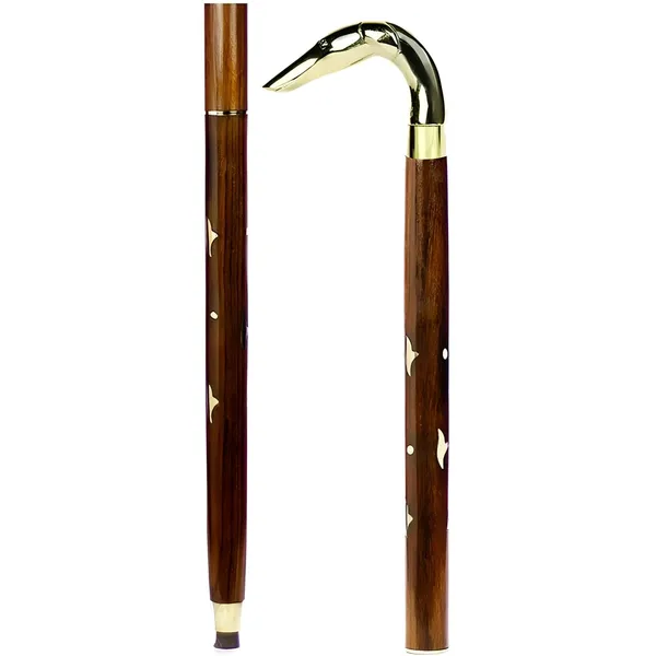 Wood_Walking_Cane_With_Brass_Handle
