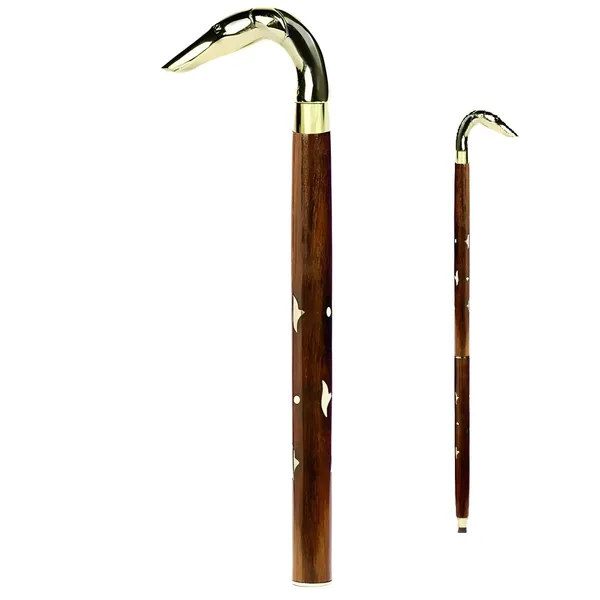 Wood_Walking_Cane_With_Brass_Handle