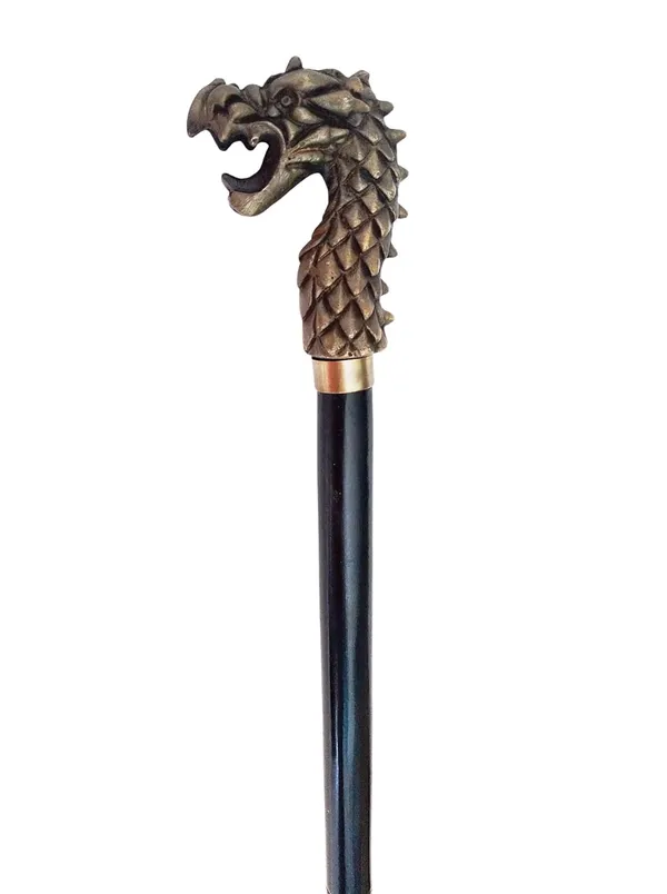 Walking_Stick_Dragon_Head_Classic_Look_For_Rich_People_94_Cm_36_Inch_3_Feet_Wood_Cane_With_Brass_Royal_Handle_Golden_Floral_Design_Unisex