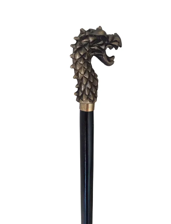 Walking_Stick_Dragon_Head_Classic_Look_For_Rich_People_94_Cm_36_Inch_3_Feet_Wood_Cane_With_Brass_Royal_Handle_Golden_Floral_Design_Unisex