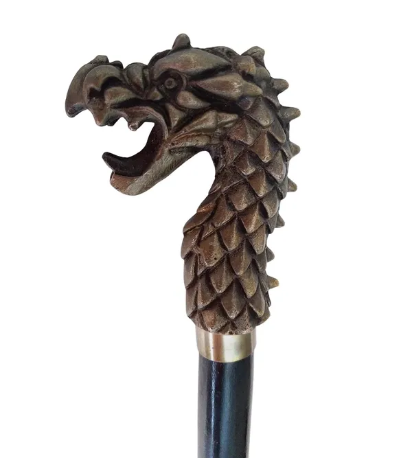 Walking_Stick_Dragon_Head_Classic_Look_For_Rich_People_94_Cm_36_Inch_3_Feet_Wood_Cane_With_Brass_Royal_Handle_Golden_Floral_Design_Unisex