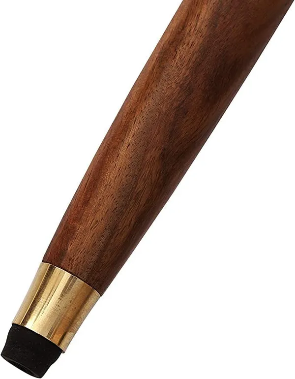 Foldable_Decorative_Elegant_Wooden_Walking_Stick_94_Cm_Wood_Cane_With_Brass_Handle_Golden_Floral_Design_Unisex