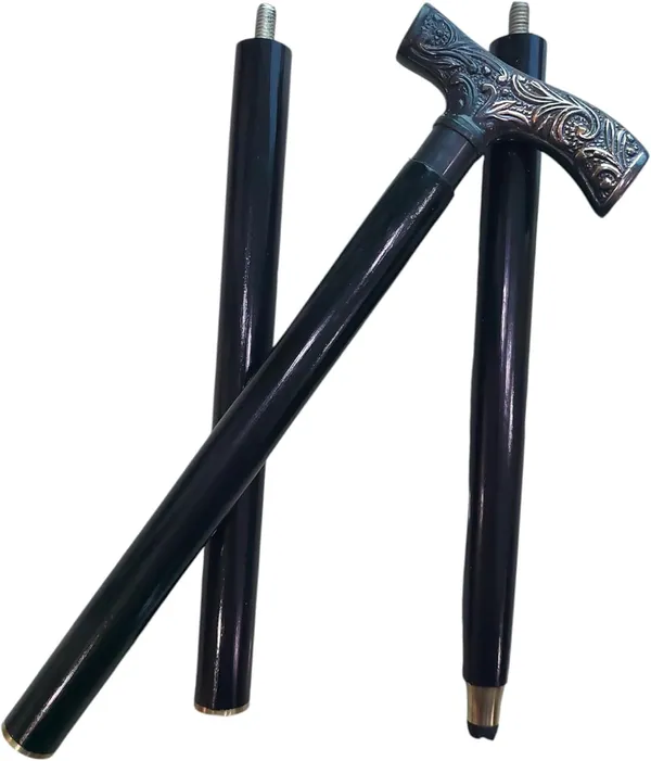 Foldable_Brass_And_Wood_Walking_Stick