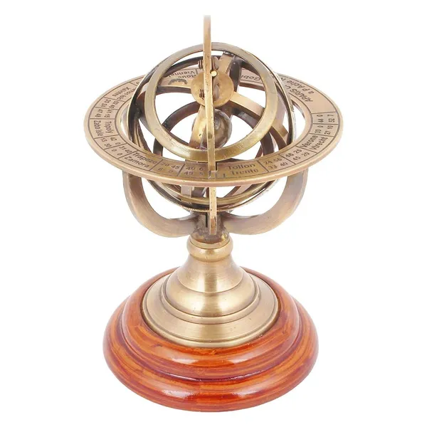 Armillary_Sphere_With_Wooden_Base