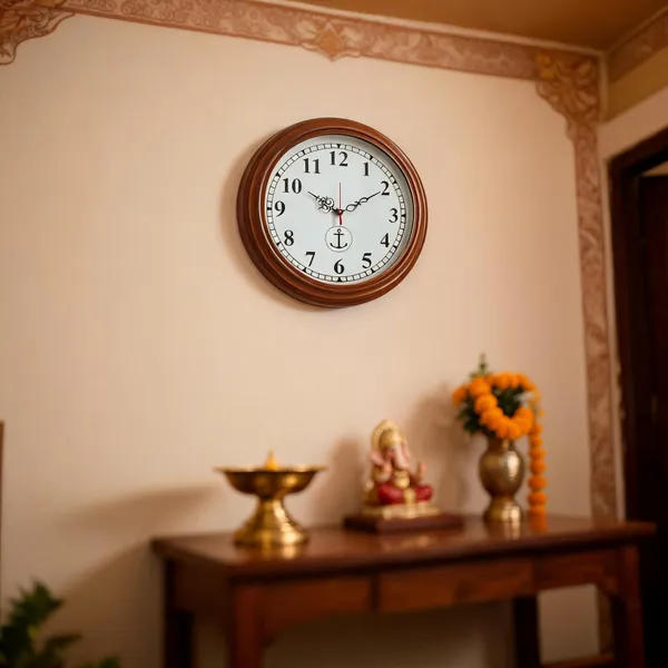 Wooden_Wall_Clock_With_Roman_Numerals