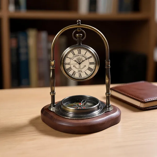 Desk_Watch_And_Compass