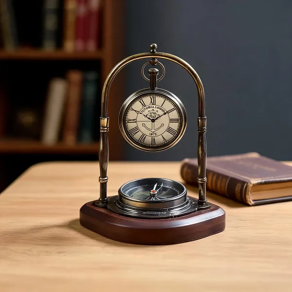 Desk_Watch_And_Compass