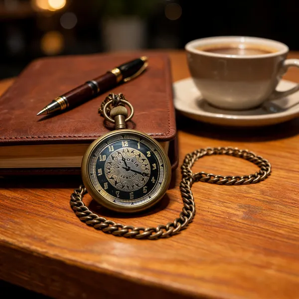 Pocket_Watch_With_Chain_And_Leather_Case