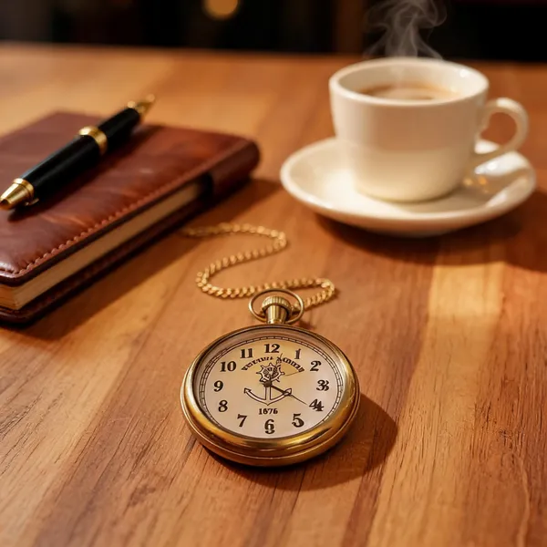 Brass_Pocket_Watch_With_Chain_And_Case