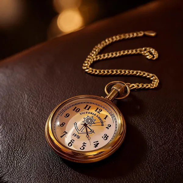 Brass_Pocket_Watch_With_Chain_And_Case