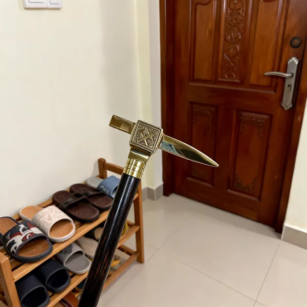 Walking_Stick_With_Brass_Hammer_Handle