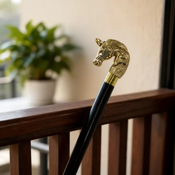 Walking_Stick_With_Brass_Horse_Handle