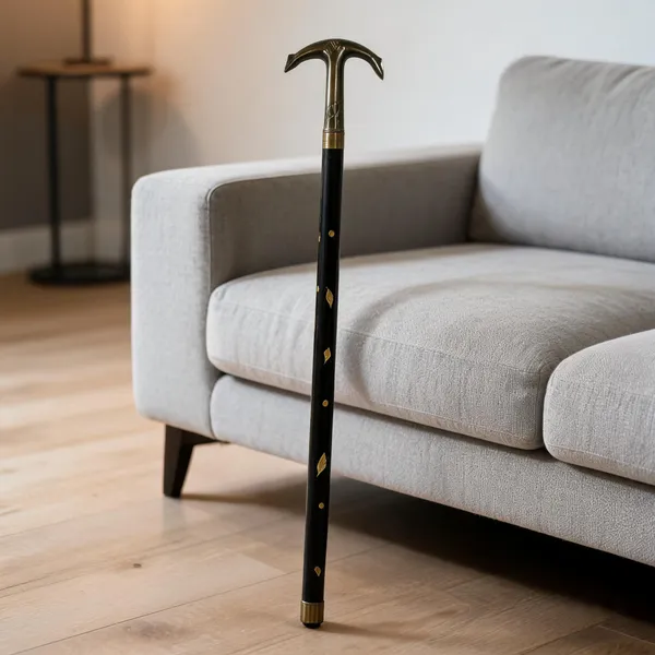 Foldable_Walking_Stick_With_Brass_Handle