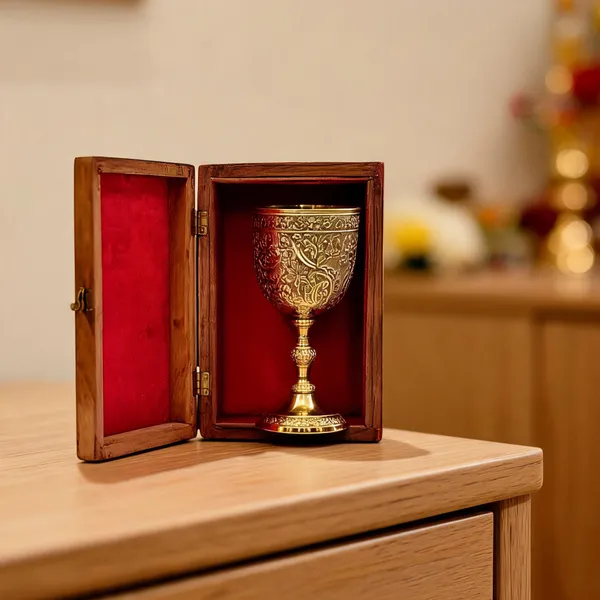 Brass_Wine_Goblet_With_Wooden_Box
