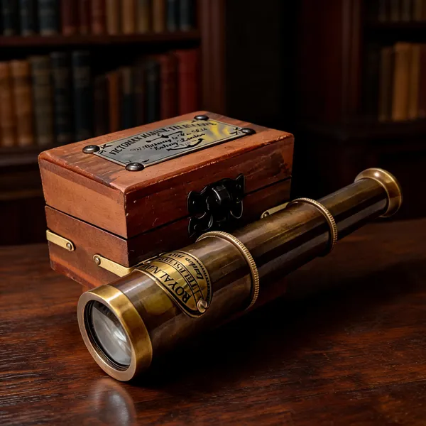 Brass_Telescope_With_Wooden_Box