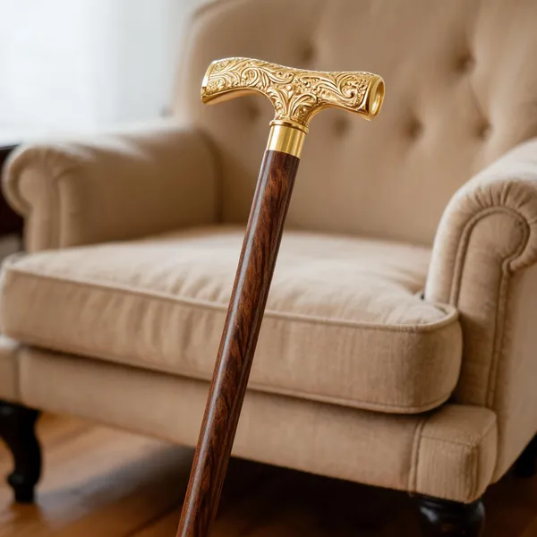 Ebony_Wood_Cane_With_Brass_Handle