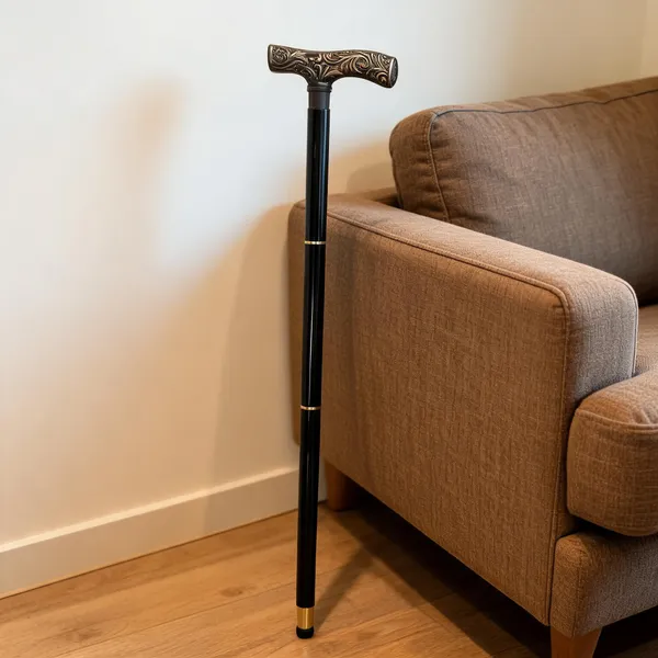 Foldable_Brass_And_Wood_Walking_Stick