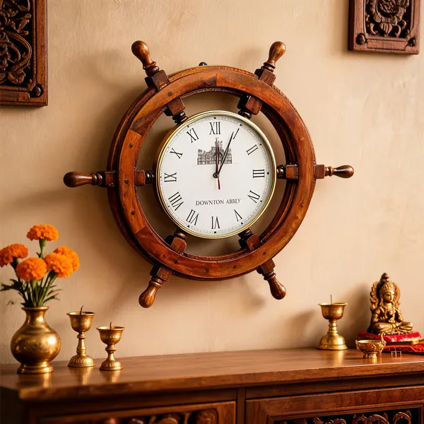 Rosewood_Ship_Wheel_Clock