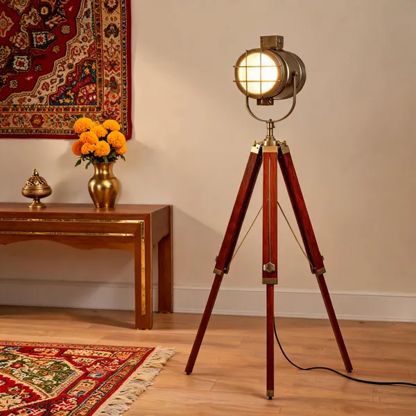 Tripod_Floor_Lamp_With_Wooden_Stand_And_Brass_Spotlight