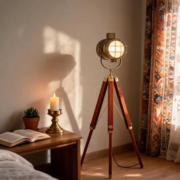 Tripod_Floor_Lamp_With_Wooden_Stand_And_Brass_Spotlight