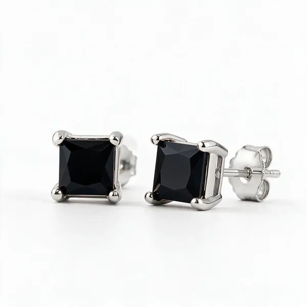 Black_Agate_Stud_Earrings_For_Men_&_Women_|_Square_Cut_Black_Stone_Ear_Studs_|_Real_Silver