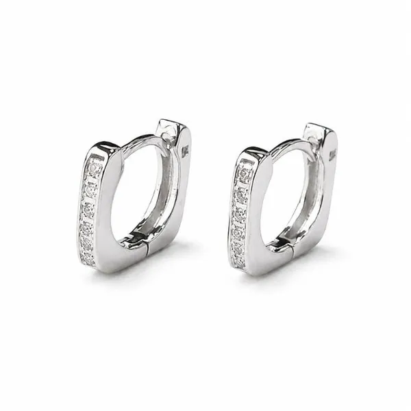 925_Sterling_Silver_Square_Cz_Hoop_Bali_Earrings_For_Women_|_Real_Silver_Huggie_Earrings