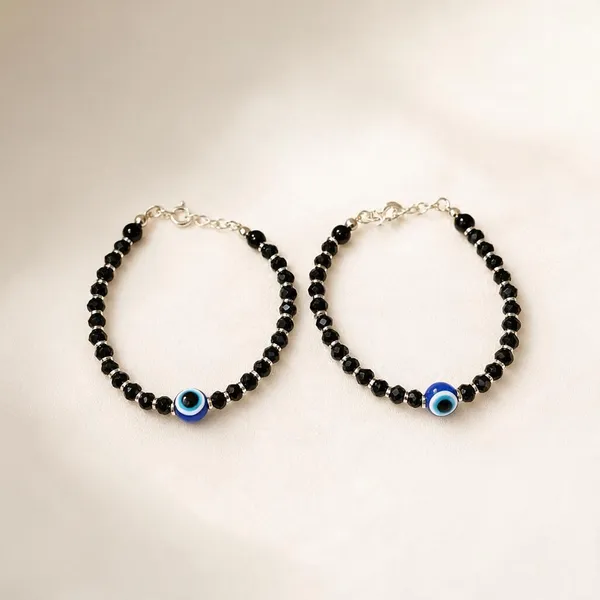 925_Sterling_Silver_Baby_Nazariya_Bracelet_With_Blue_Evil_Eye_Beads_|_Adjustable_Black_Beaded_Nazar_Bracelet_For_Kids,_Babies_&_Toddlers_|_Pair_Of_2