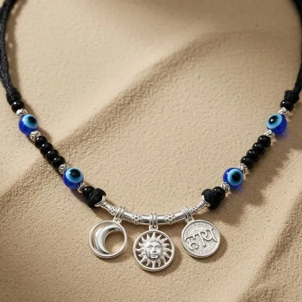 925_Sterling_Silver_Baby_Katla_With_Chand_Suraj_&_Haay_Charms_|_Nazar_Necklace