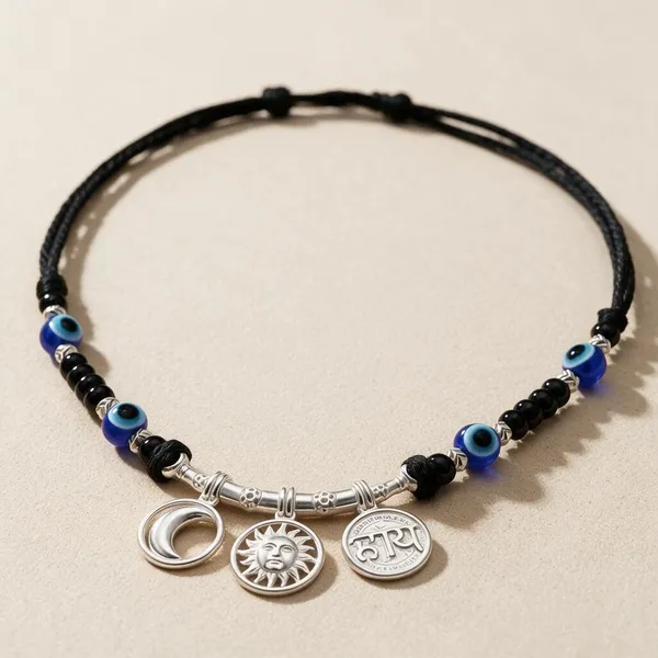 925_Sterling_Silver_Baby_Katla_With_Chand_Suraj_&_Haay_Charms_|_Nazar_Necklace