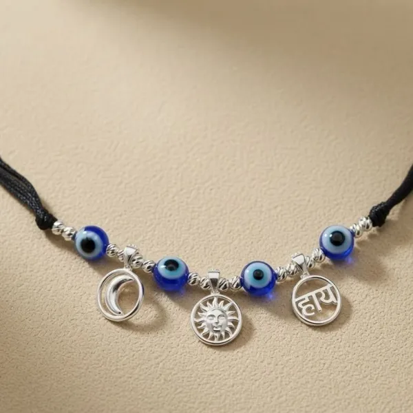 925_Sterling_Silver_Baby_Katla_Necklace_With_Chand_Suraj_&_Evil_Eye_Beads