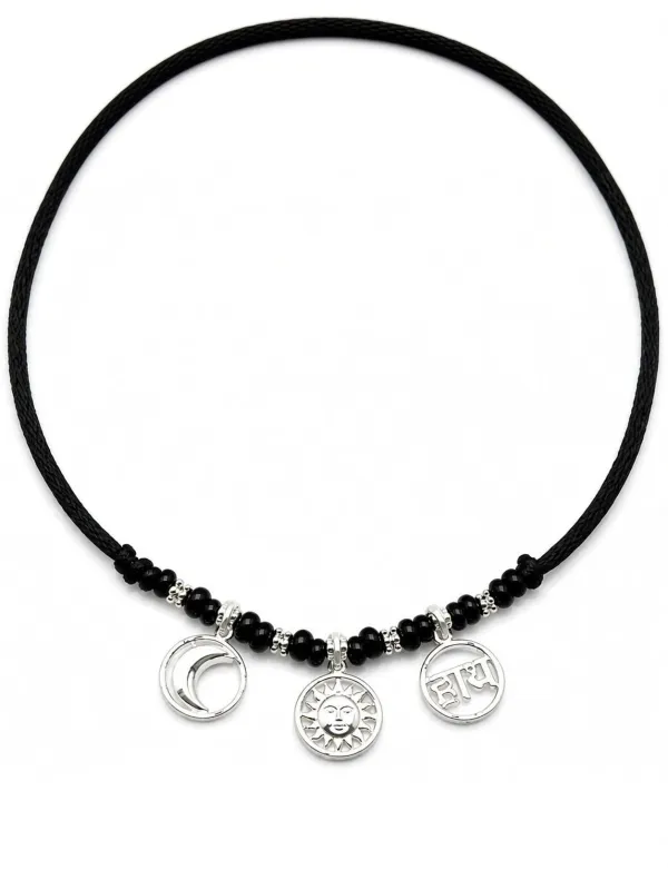 925_Sterling_Silver_Baby_Katla_with_Chand_Suraj_Haay_Charms_|_Traditional_Black_Beads_Kala_Dhaga_Nazariya_for_Newborns_&_Infants