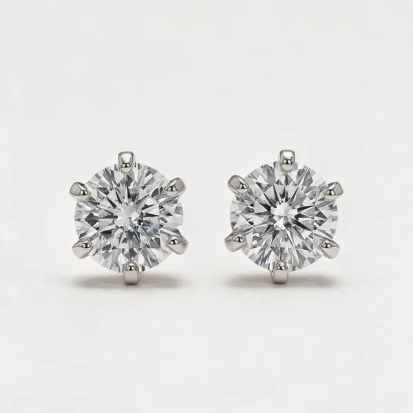 Cz_Stud_Earrings_For_Women_&_Girls_|_Elegant_Daily_Wear_Silver_Earrings