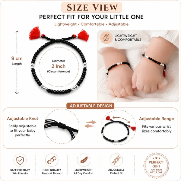 925_Sterling_Silver_Baby_Nazariya_Pair_with_Black_Beads_&_Red_Tassels_|_Adjustable_Kala_Dhaga_Bracelets_for_Newborns,_Infants,_Toddlers