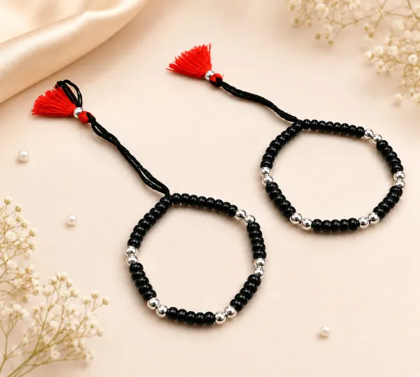 925_Sterling_Silver_Baby_Nazariya_Pair_with_Black_Beads_&_Red_Tassels_|_Adjustable_Kala_Dhaga_Bracelets_for_Newborns,_Infants,_Toddlers