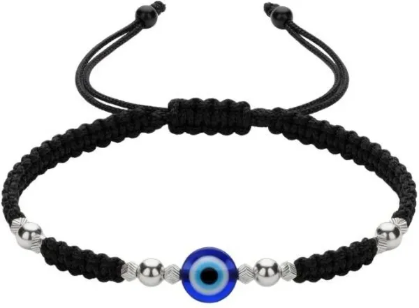 925_Sterling_Silver_Women_Nazariya_Anklet_with_Blue_Evil_Eye_Bead_|_Adjustable_Black_Thread_Payal_Bracelet_for_Girls