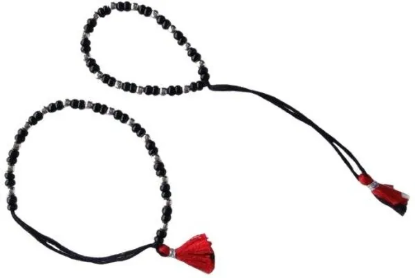 925_Sterling_Silver_Baby_Nazariya_Bracelet_Pair_with_Black_Beads_&_Red_Tassels_|_Adjustable_Black_Thread_Nazariya_for_Newborns_&_Infants