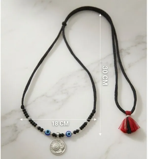 SRKJ_925_Sterling_Silver_Black_Thread_Evil_Eye_Necklace_with_Sun_Pendant