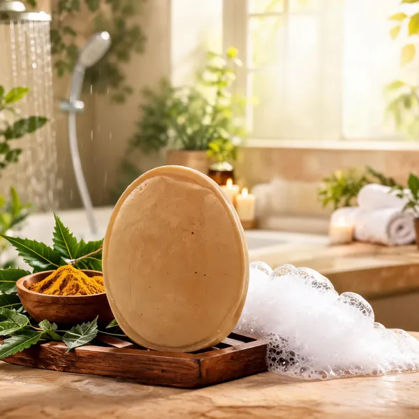 Sharma_Arogyavaksh_Neem_Tulsi_Turmeric_Ayurvedic_Herbal_Soap_Bar