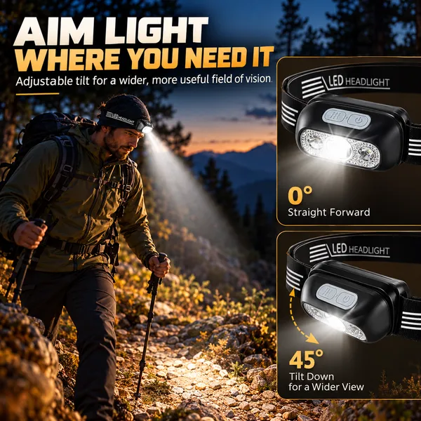 SSEA_Rechargeable_LED_Headlamp_4_IN_1