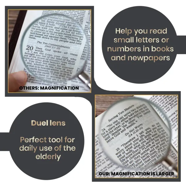 Ssea_All_Metal_Magnifying_Glass_100Mm_Glass_Lens_Document_Reader