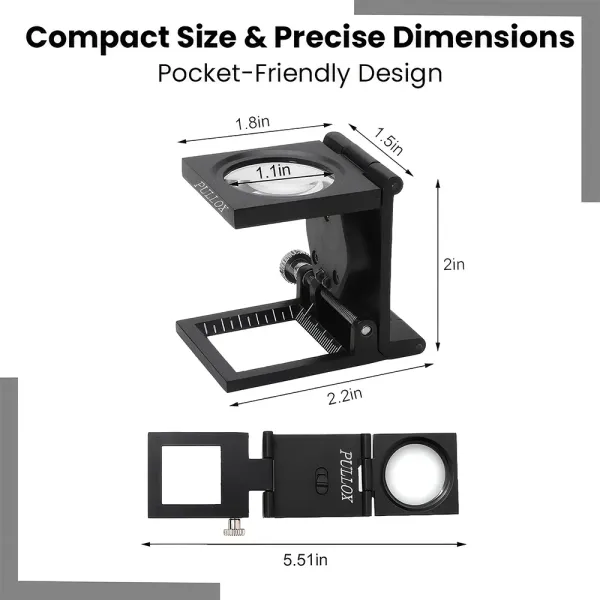 Pullox_10X_Folding_Loupe_LED_Light_Zinc_Alloy_Precision_Scale