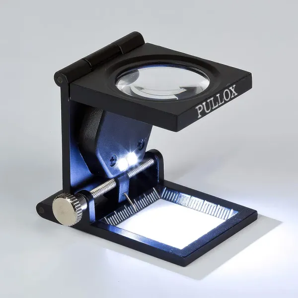 Pullox_10X_Folding_Loupe_LED_Light_Zinc_Alloy_Precision_Scale