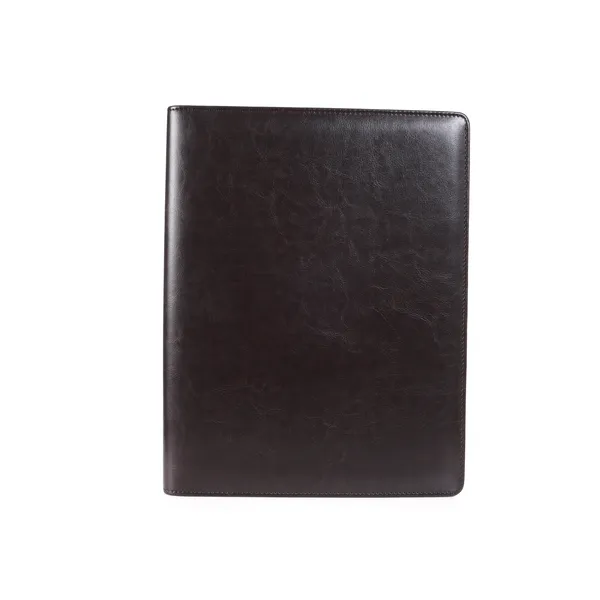 Brown_Vegan_Leather_Zippered_Document_Portfolio_For_Office