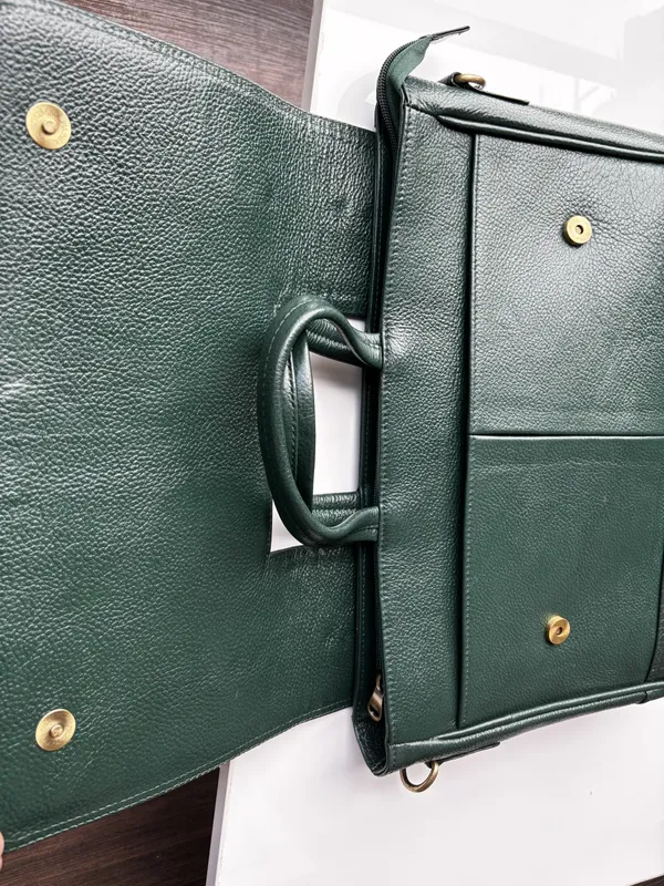 Dark_Green_Genuine_Leather_Structured_Handbag_For_Women