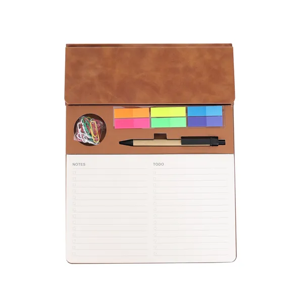 Brown_And_White_Vegan_Leather_Desk_Organiser_Notepad