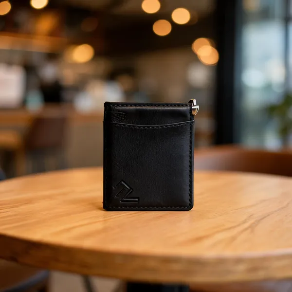 Black_Genuine_Leather_Money_Clip_Wallet_For_Men