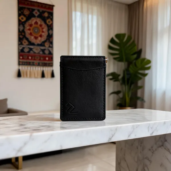 Black_Genuine_Leather_Money_Clip_Wallet_For_Men